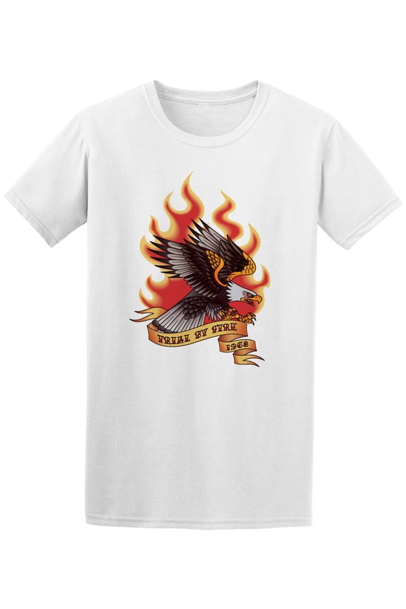Bald Eagle Through Fire T-Shirt Men -Image by Shutterstock, Male x-Large