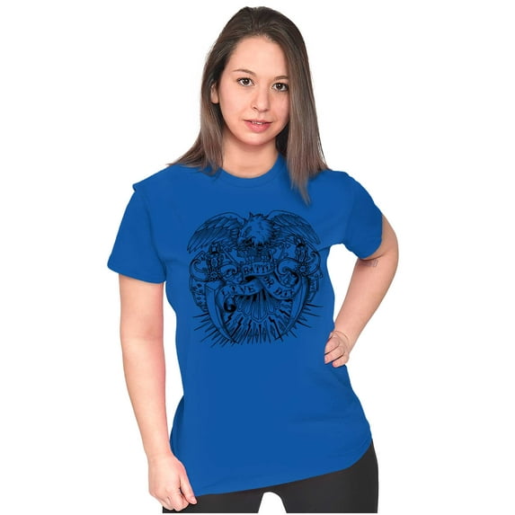 Bald Eagle Traditional American Womens Fitted Plus Size Graphic Tee Brisco Brands 3X