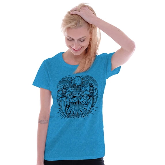 Bald Eagle Traditional American Womens Slim Fit Graphic Tee Brisco Brands L