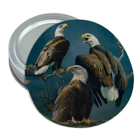 Bald Eagle Tree Top Gathering Round Rubber Non-Slip Jar Gripper Lid Opener