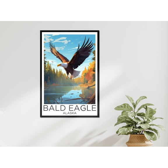 Bald Eagle USA Forest Nature Wildlife poster Wall Art Decor 8x12 UNFRAMED