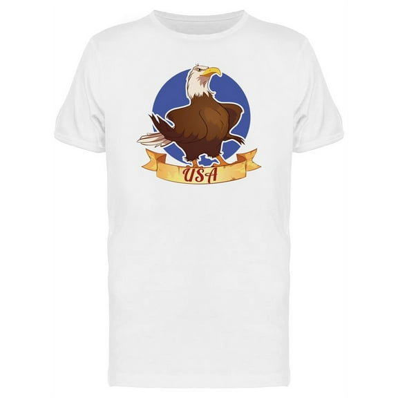 Bald Eagle Usa Ribbon T-Shirt Men -Image by Shutterstock, Male 4X-Large