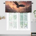 thumbnail image 1 of Bald Eagle Window Curtain Valances Misty Forest Wild Animal Window Valance for Living Room Bathroom Bedroom, Kitchen Valance Rod Pocket Window Decor Curtain 54 by 18 in, 1 Panel, 1 of 6