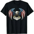 thumbnail image 1 of Bald Eagle With American Flag T-Shirt, 1 of 5