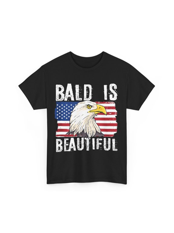 Bald Is Beautiful 4th Of July Independence Day Bald Eagle Classic Retro Quote T-Shirt