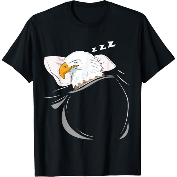 Bald Sea Eagle Sleeping Graphic T-Shirt