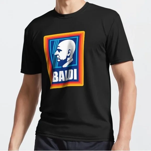 Baldi Logo With Bald Man Graphic Funny T-Shirt