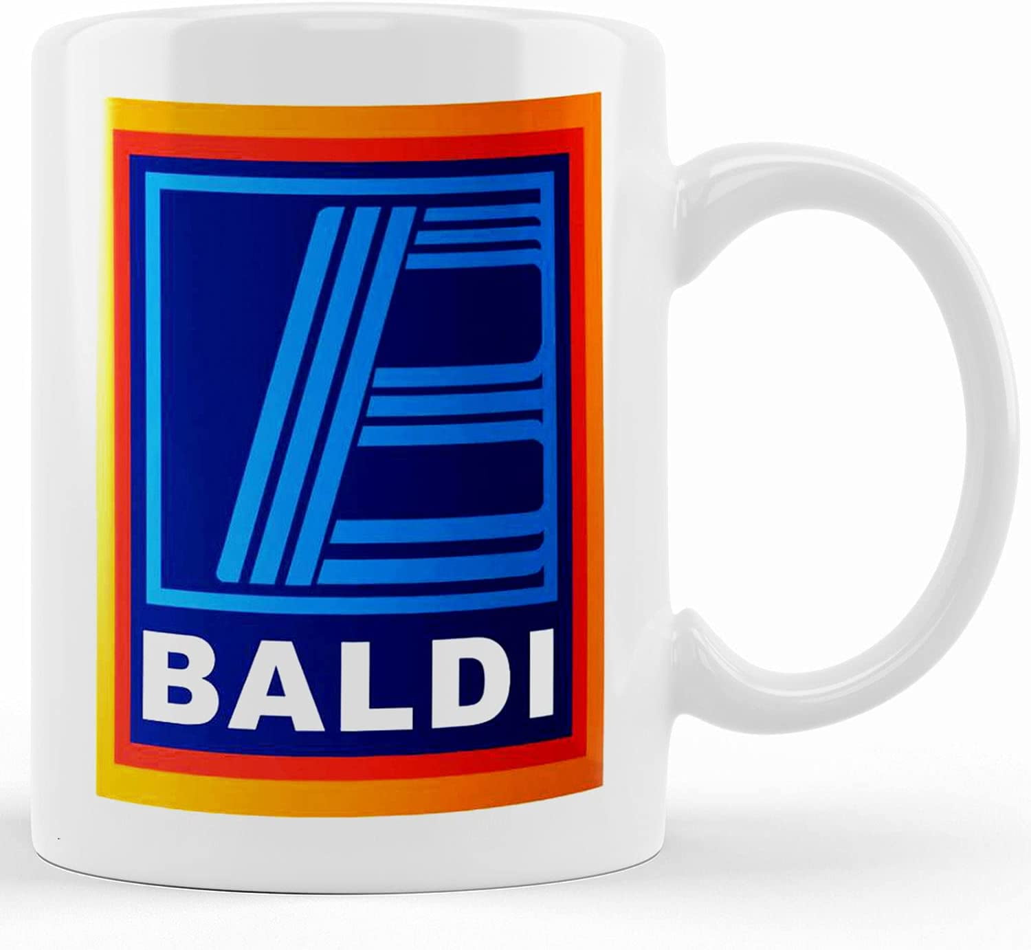 Baldi Mug Father's Day Novelty Hilarious Ceramic Light Blue Handle Cup ...