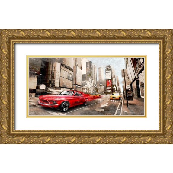 Baldo, Ivan 14x9 Gold Ornate Wood Framed with Double Matting Museum Art Print Titled - Red Rocket
