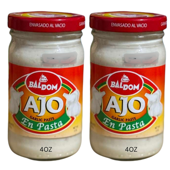 Baldom Ajo En Pasta / Garlic Paste - 4 Ounces (Pack of Two)