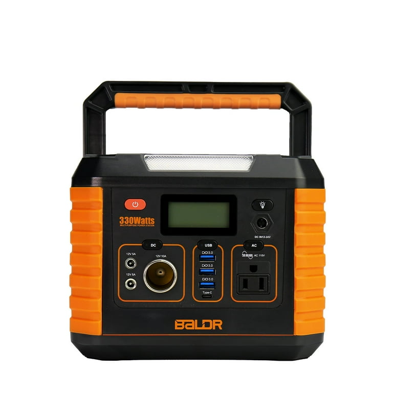 Baldr Portable Power Station 330W, 297Wh Backup Lithium Battery, 110V/330W Pure Sine Wave AC Outlet, Solar Generator (Solar Panel Not Included) for Outdoors Camping Travel Hunting Emergency Baldr Portable Power Station 330W, 297Wh Backup Lithium Battery, 110V/330W Pure Sine Wave AC Outlet, Solar Generator (Solar Panel Not Included) for Outdoors Camping Travel Hunting Emergency
