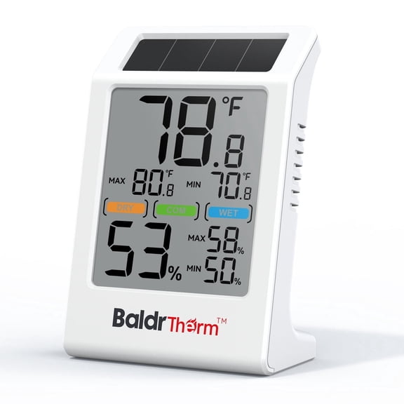 BaldrTherm Digital Thermometer and Hygrometer - 3.2" Display (1-Pack)