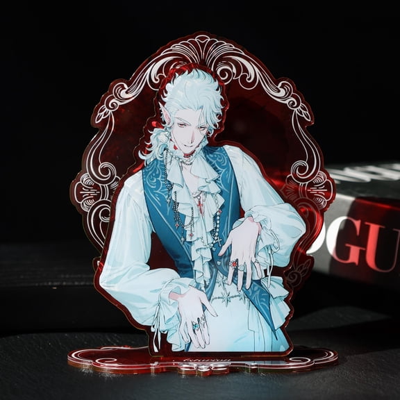 Baldur's Gate 3 Astarion Acrylic Stand Gothic Vampire Elf Decor, RPG Gaming Desk Accessory, Book Nook Display (1 standee)