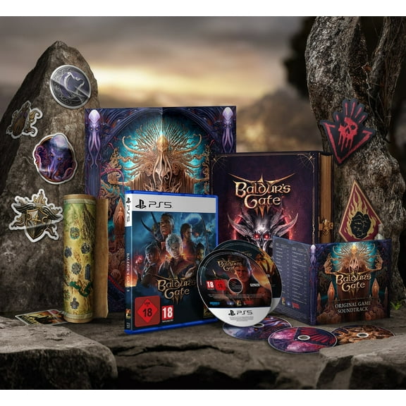 Baldurs Gate 3 - Deluxe Edition Video Game PS5 Edition with Stickers & Soundtrack