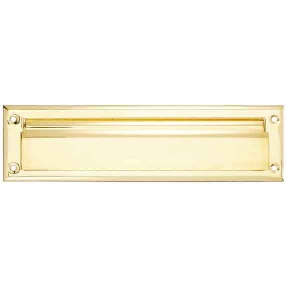 Baldwin 0014031 Letter Box Plate, Unlacquered Bright Brass