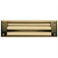 thumbnail image 1 of Baldwin 0015.003 Open Magazine Size Letter Box Plate, Lifetime Polished Brass, 1 of 2