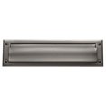 thumbnail image 1 of Baldwin 0015 Magazine Sized Spring Tension Brass Letter Box Plate, Satin Brass and Brown, 1 of 1