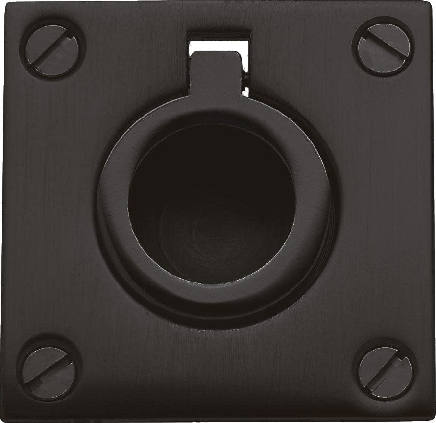 Baldwin 00393102 Flush Ring Door Pull, Oil Rubbed Bronze