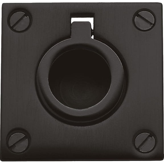 Baldwin 00393102 Flush Ring Door Pull, Oil Rubbed Bronze