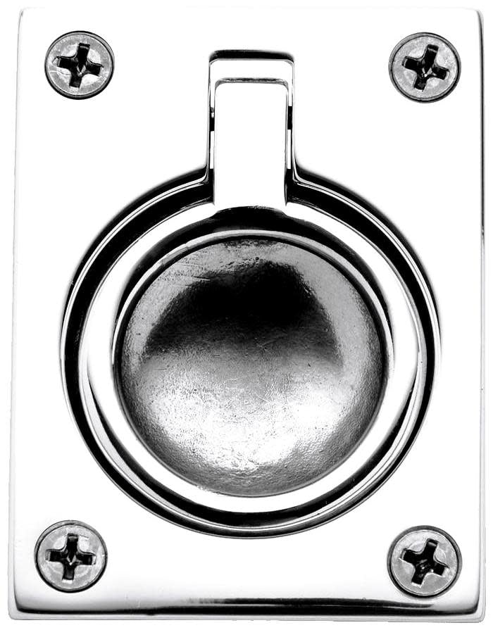 Baldwin 00394260 Flush Ring Pull, Polished Chrome
