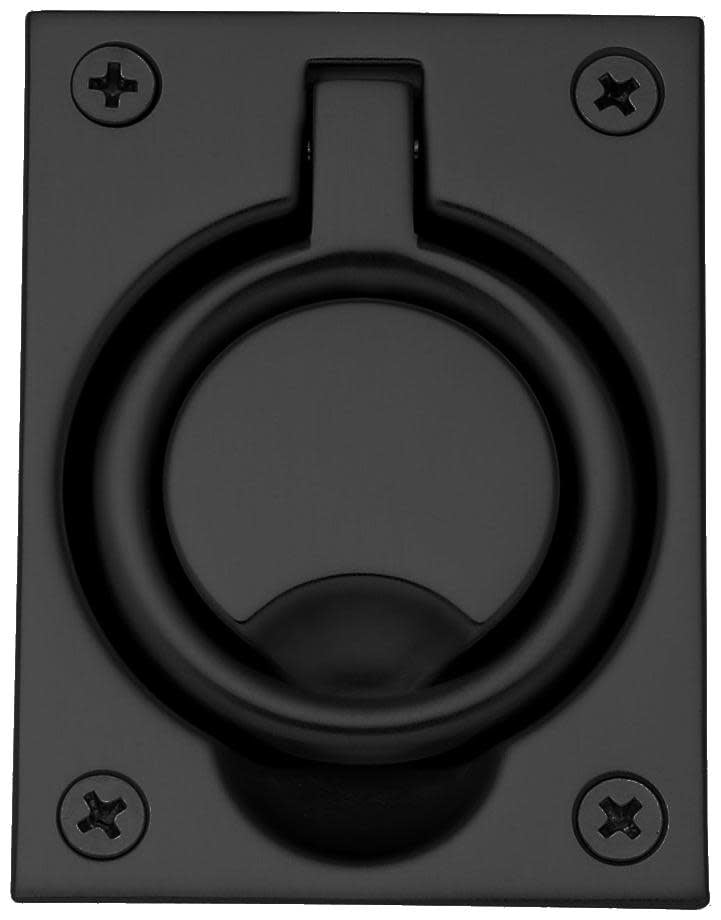Baldwin 00395190 Flush Ring Door Pull, Black