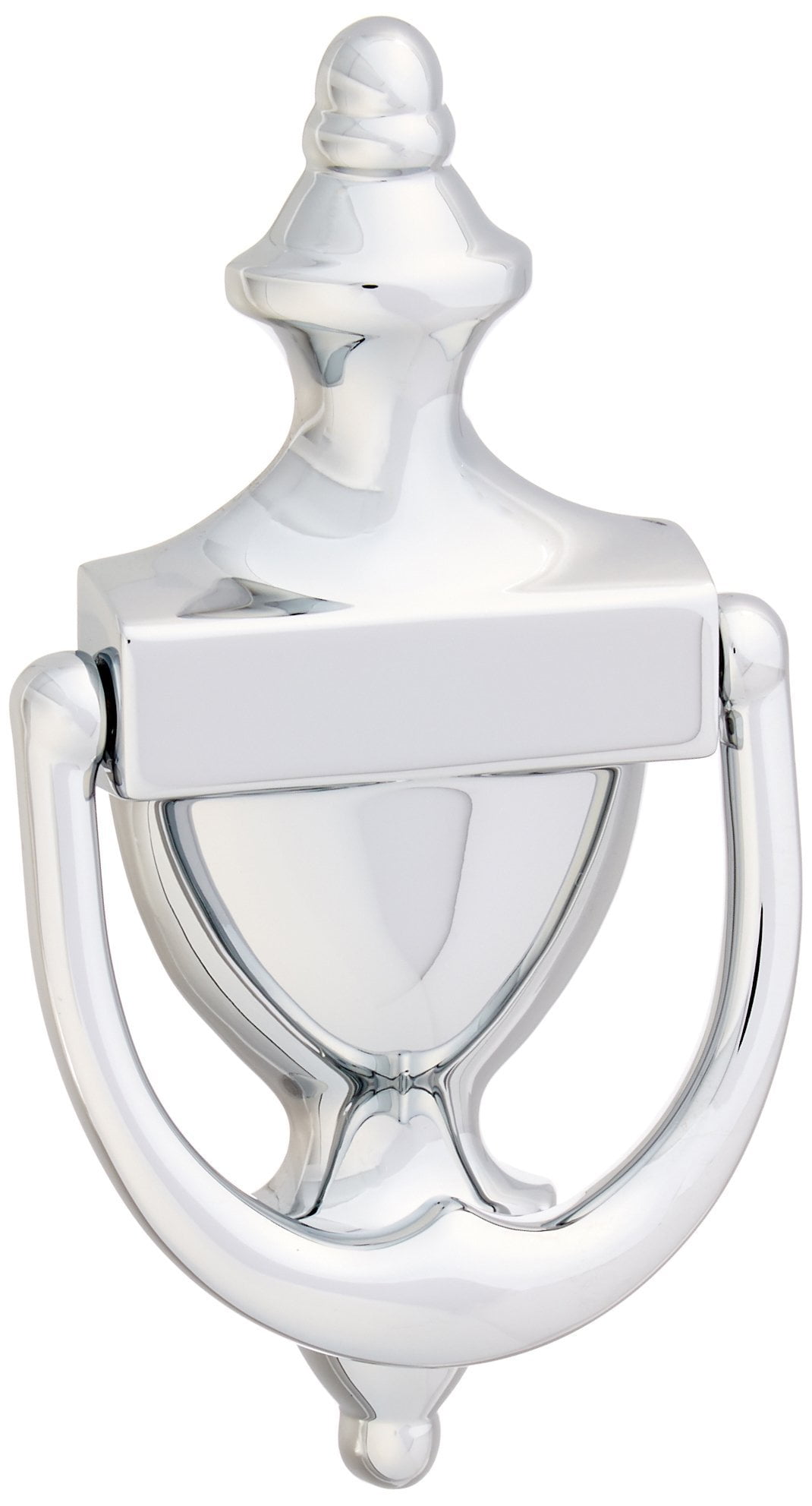 Colonial Style Solid Brass Door Knocker in Polished Chrome Finish