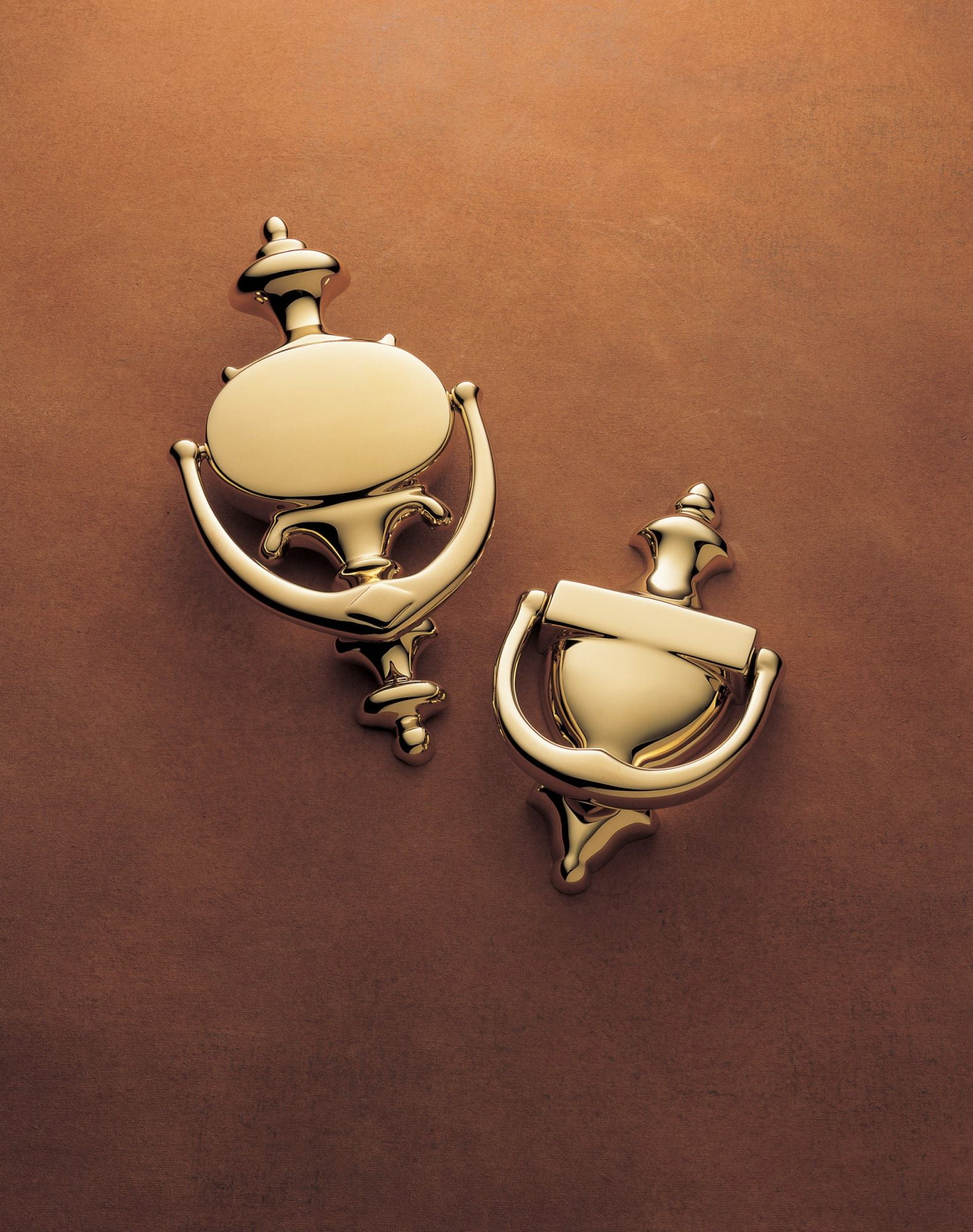 Colonial Style Solid Brass Door Knocker in Polished Chrome Finish