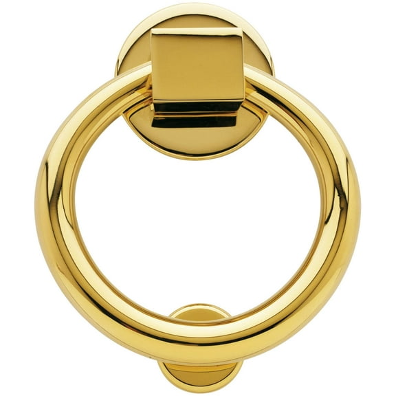 Baldwin 0195 Ring Style Solid Brass Door Knocker - Brass