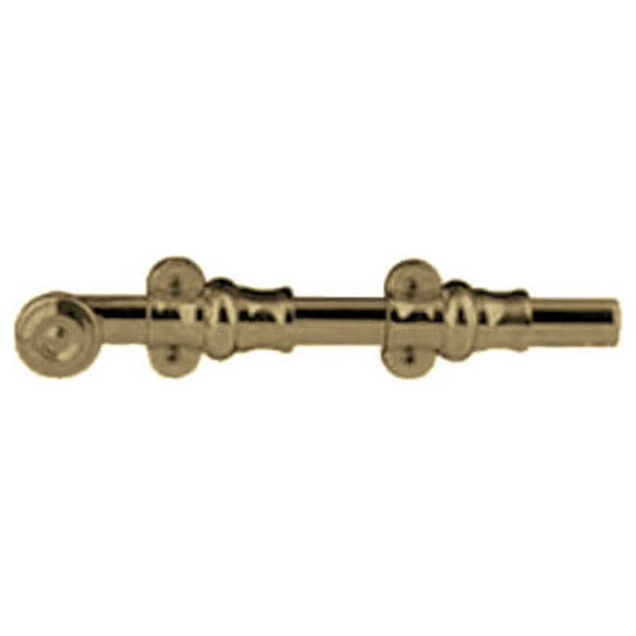 Baldwin 0382033 18 in. ornamental Heavy Duty Surface Bolt, Vintage Brass