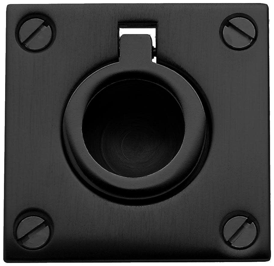 Baldwin 0393190 Flush Ring Pull - Black