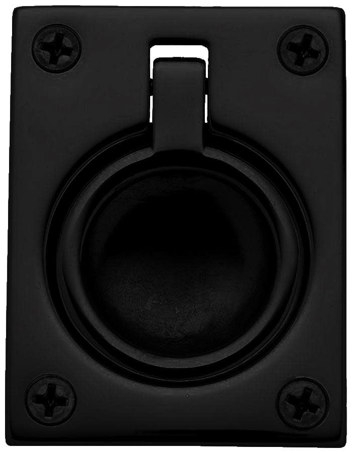 Baldwin 0394190 1.875 x 2.5 in. Flush Ring Pull, Satin Black