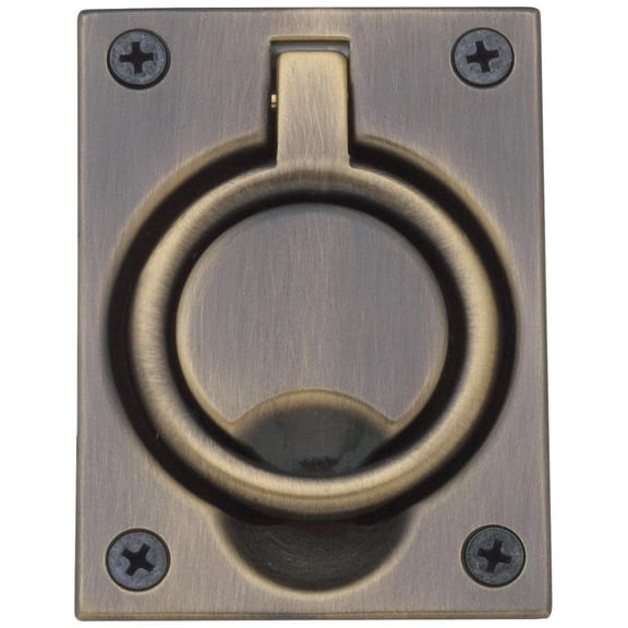 Baldwin 0395 2-1/2" X 3-5/16" Flush Cabinet Pull - Black