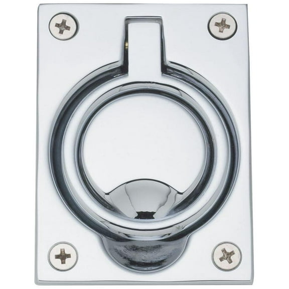 Baldwin 0395.260 Flush Ring Door Pull for Sliding Doors, Chrome