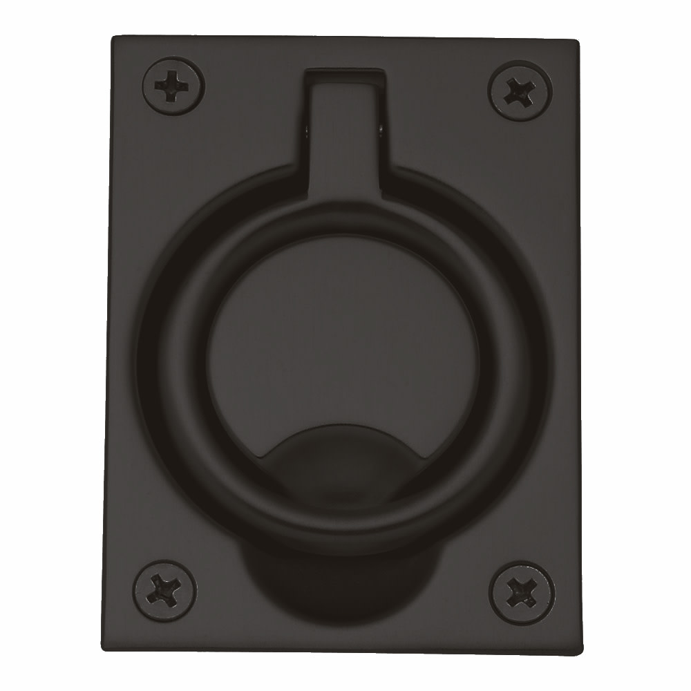 Baldwin 0395102 2.5 x 3.3 in. Flush Ring Pull&#44; Oil-Rubbed Bronze - image 1 of 7