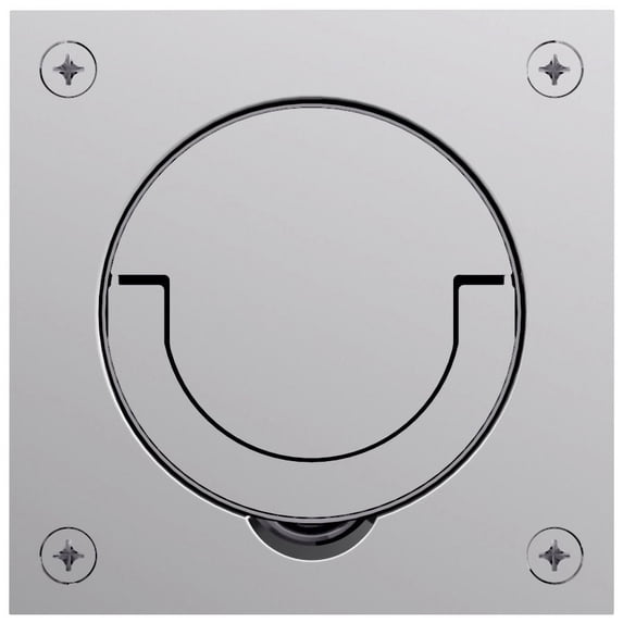 Baldwin 0397260 Flush Ring Pull, Bright Chrome