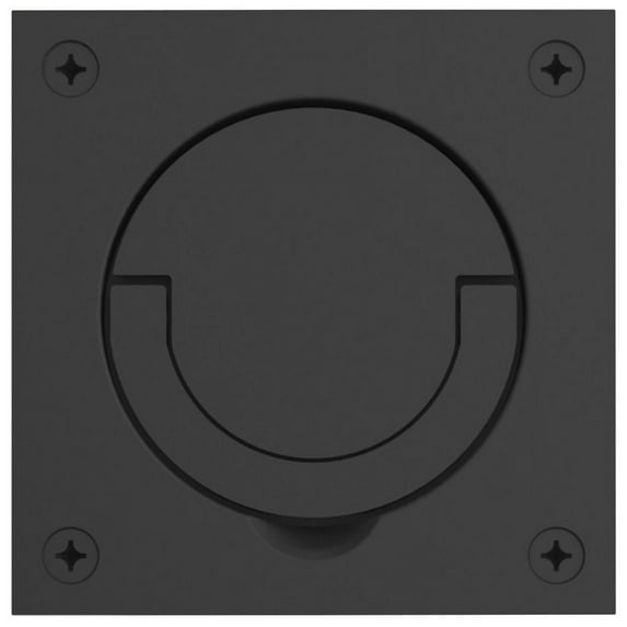 Baldwin 0397190 Flush Ring Pull, Black