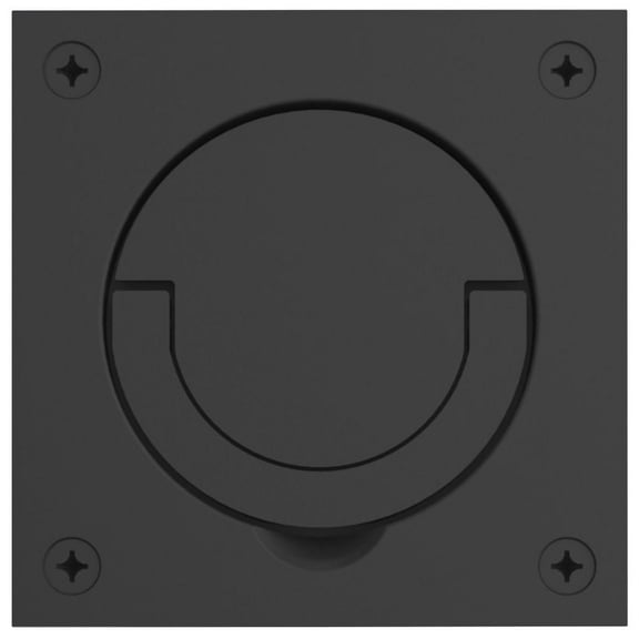 Baldwin 0397190 Flush Ring Pull, Black