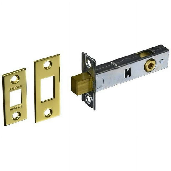 Baldwin 0413030LTP Mortise Door Bolt Less Turn Piece, Bright Brass