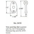 thumbnail image 1 of Baldwin 0416055 E R Trim Oval, Lifetime Bright Nickel, 1 of 2