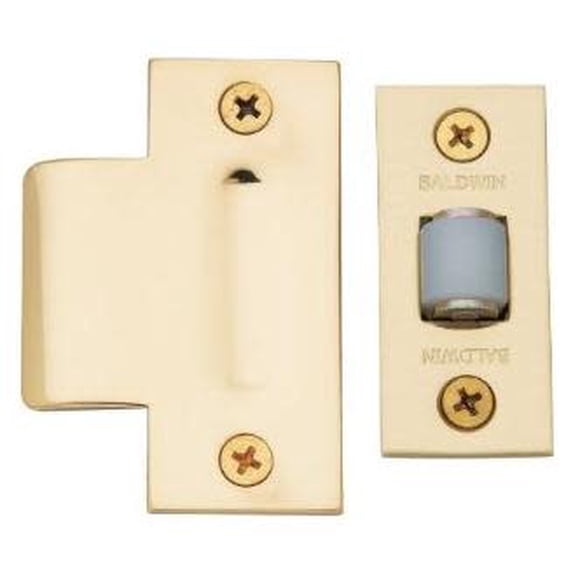 Baldwin 0440031 Adjustable Roller Catch, Unlacquered Bright Brass