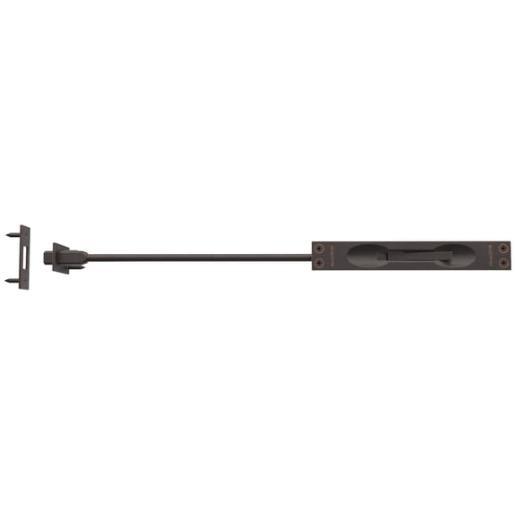 Open Box Baldwin 0600.12 12" Solid Brass Flush Bolt For Wood/Metal Doors - Bronze