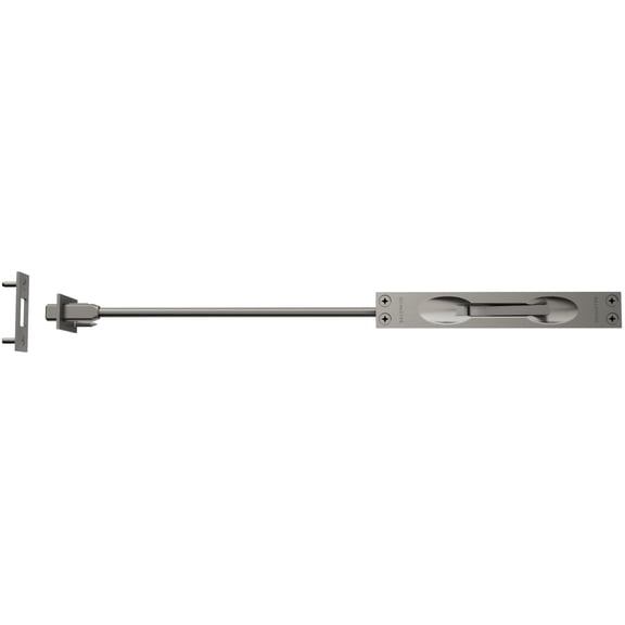 Open Box Baldwin 0600.18 Solid Brass Flush Bolt - Lifetime Graphite Nickel