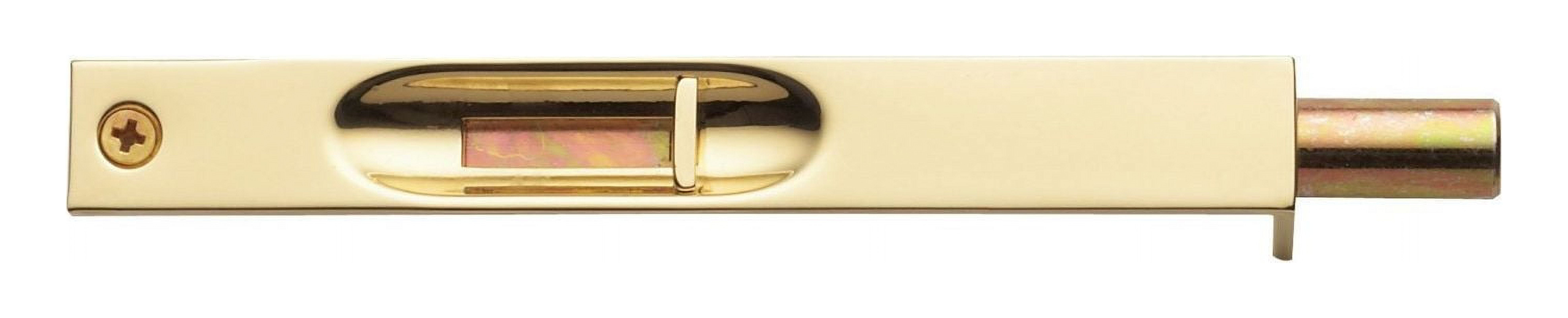 Baldwin Estate Solid Brass Flush Bolt - 6 Inch, Satin Brass Finish, Residential Door Hardware
