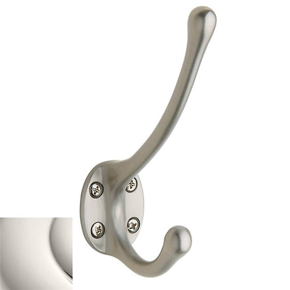 Baldwin 0742140 5.375 in. Costume Hook, Polished Nickel