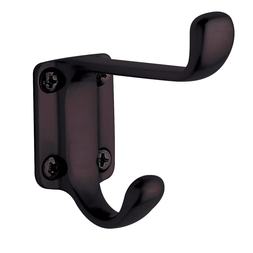 Venetian Bronze Double Coat Hook with Contemporary Design