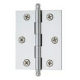 thumbnail image 1 of Baldwin 1025.Bal 2-1/2" X 2" Solid Brass Ball Tip Cabinet Hinges - Chrome, 1 of 1