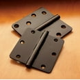 thumbnail image 1 of Baldwin 1030.I 3" X 3" Solid Brass Square Corner Plain Bearing Mortise Hinge - Chrome, 1 of 7