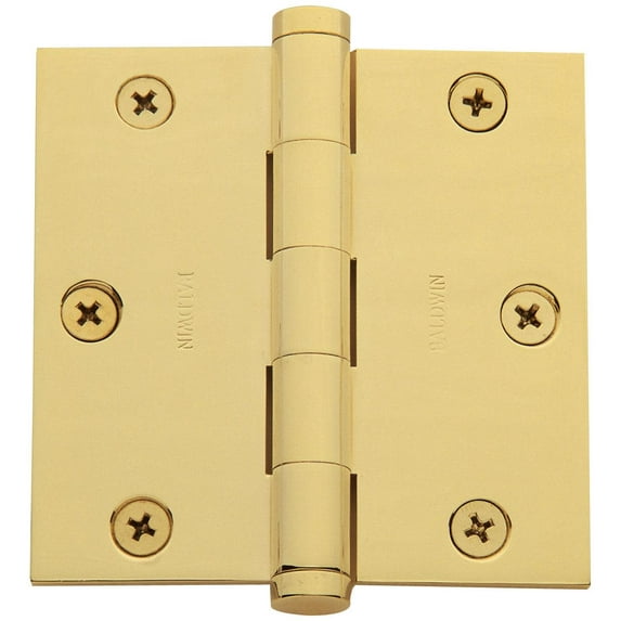 Baldwin 1035003I 3.5 x 3.5 in. Square Mortise Hinge, Brass