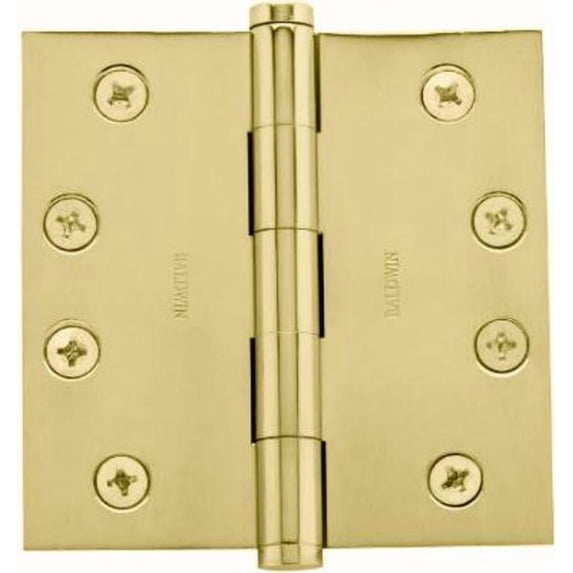 Baldwin 1040031I Square Mortise Hinge, Unlacquered Bright Brass