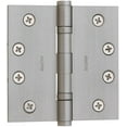 thumbnail image 1 of Baldwin 1041.I 4" X 4" Solid Brass Square Corner Ball Bearing Mortise Hinge - Nickel, 1 of 1